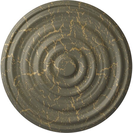 Ekena Millwork Carton Ceiling Medallion (For Canopies up to 3 3/4"), 17 3/4"OD x 1 3/8"P, Witch Hazel Crackle CM18CAWHC